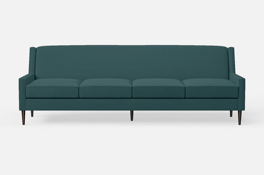 Vigevano 4 Seater Sofa Teal Linen Fabric