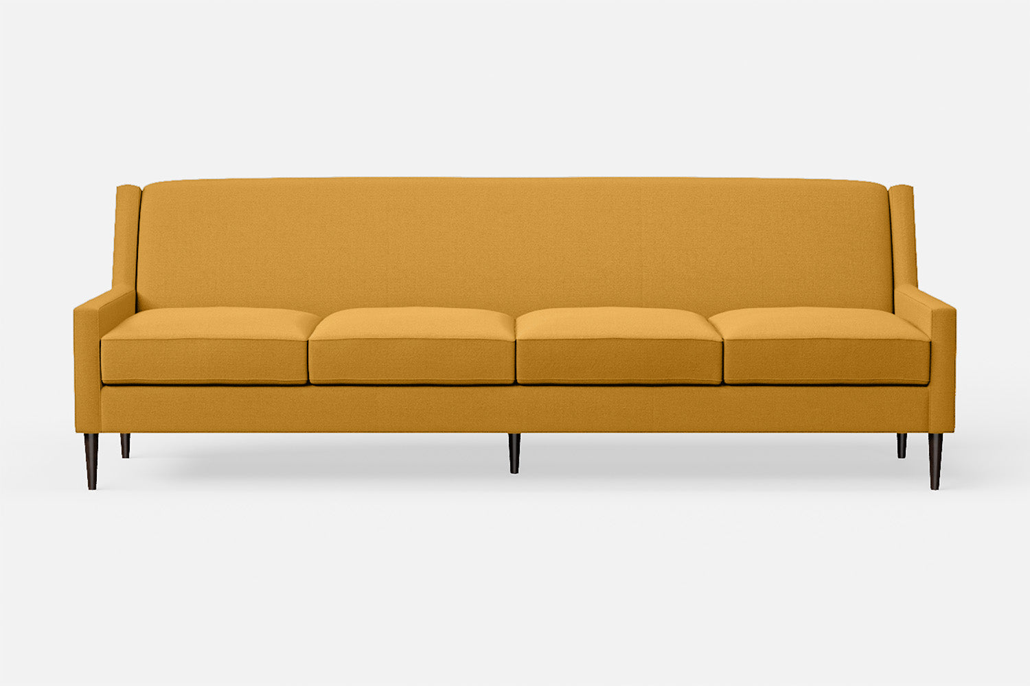 Vigevano 4 Seater Sofa Yellow Linen Fabric