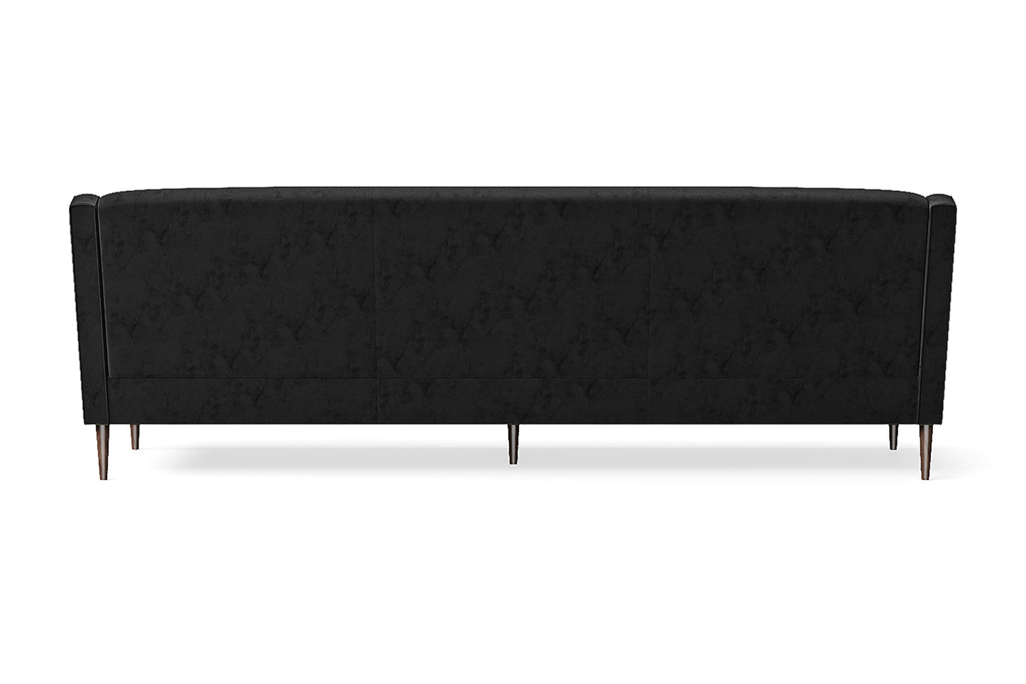 Vigevano 4 Seater Sofa Black Velvet