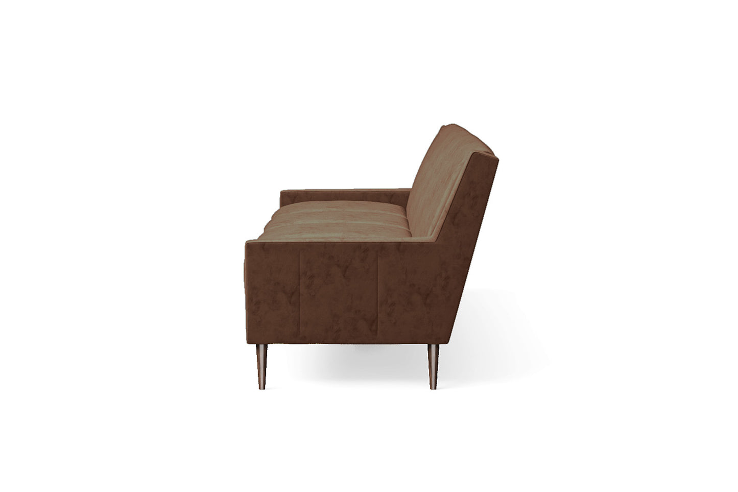 Vigevano 4 Seater Sofa Coffee Brown Velvet