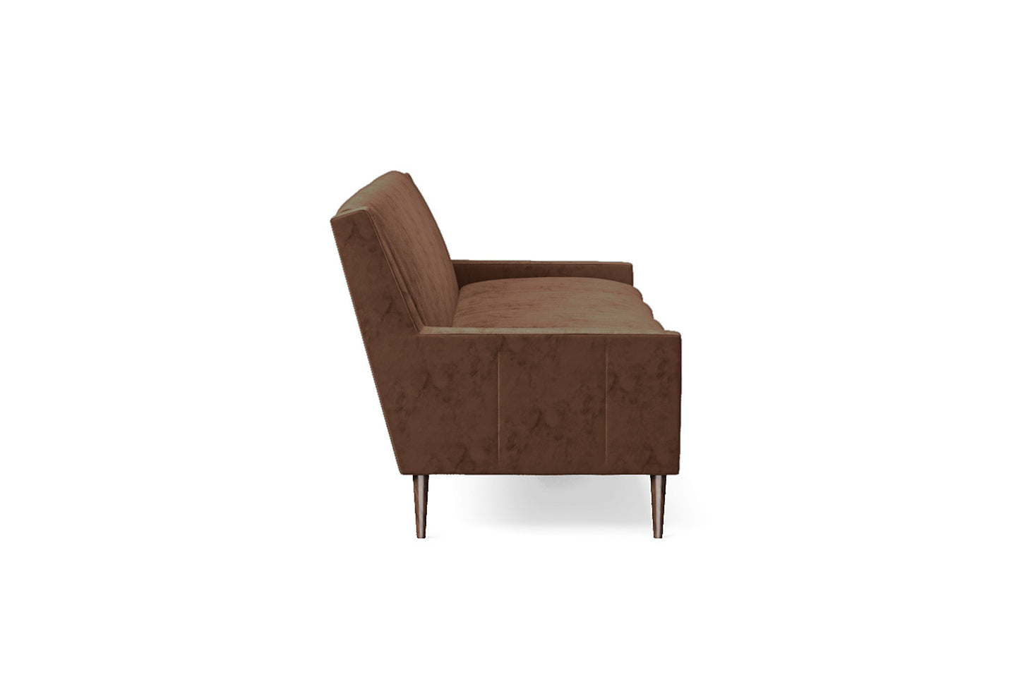 Vigevano 4 Seater Sofa Coffee Brown Velvet