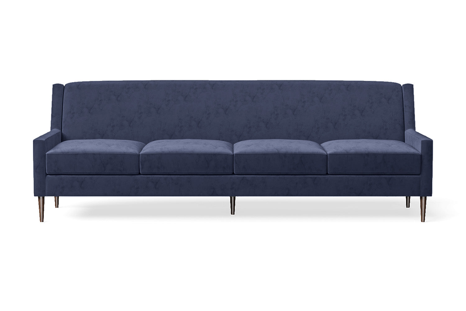 Vigevano 4 Seater Sofa Dark Blue Velvet