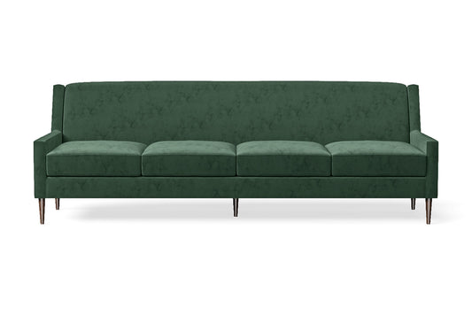 Vigevano 4 Seater Sofa Green Velvet