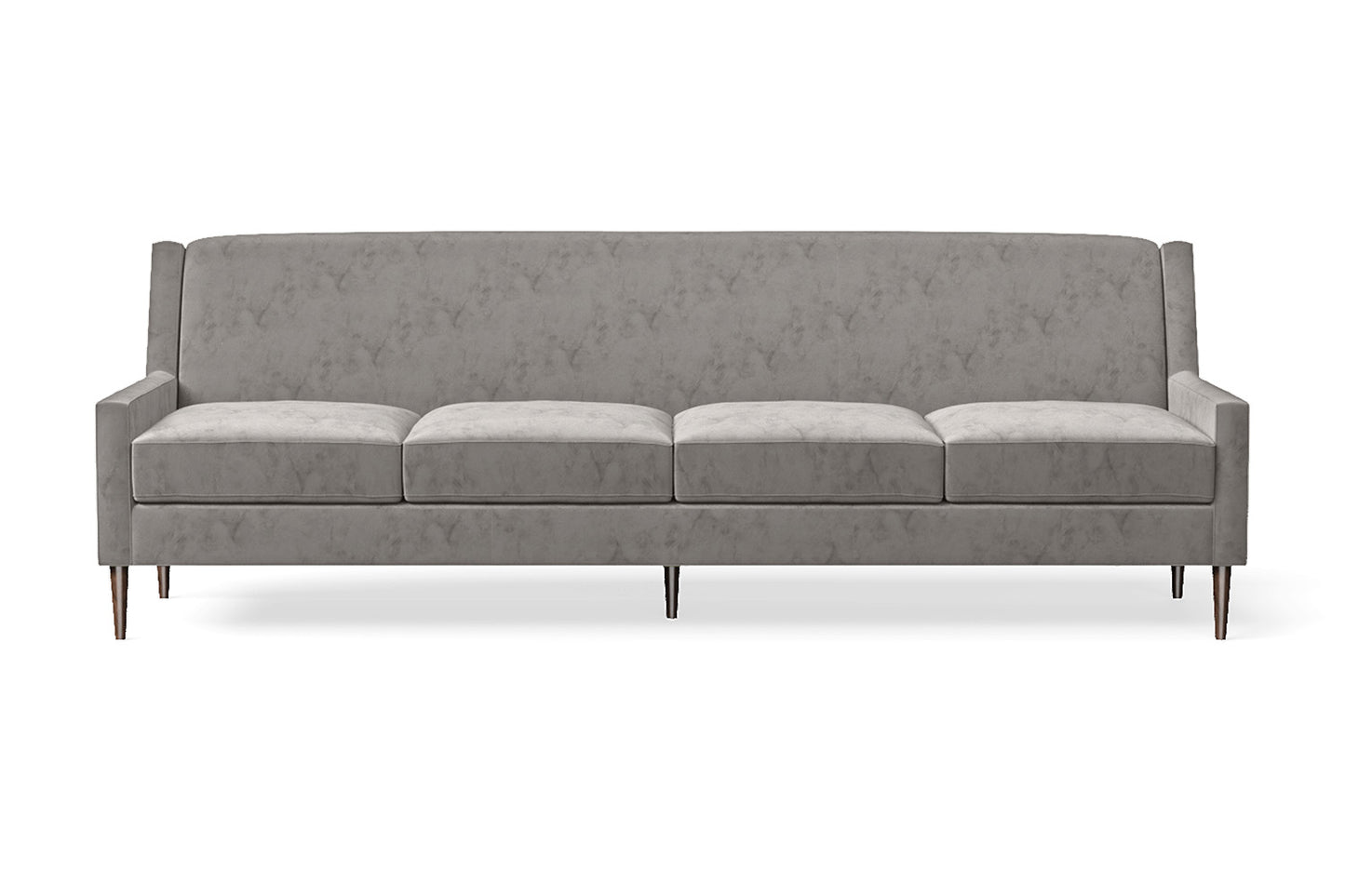 Vigevano 4 Seater Sofa Grey Velvet