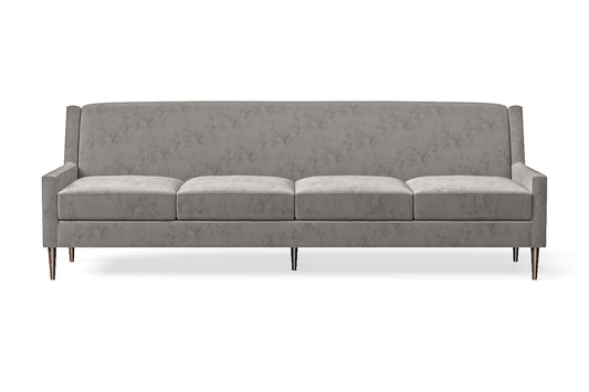 Vigevano 4 Seater Sofa Grey Velvet