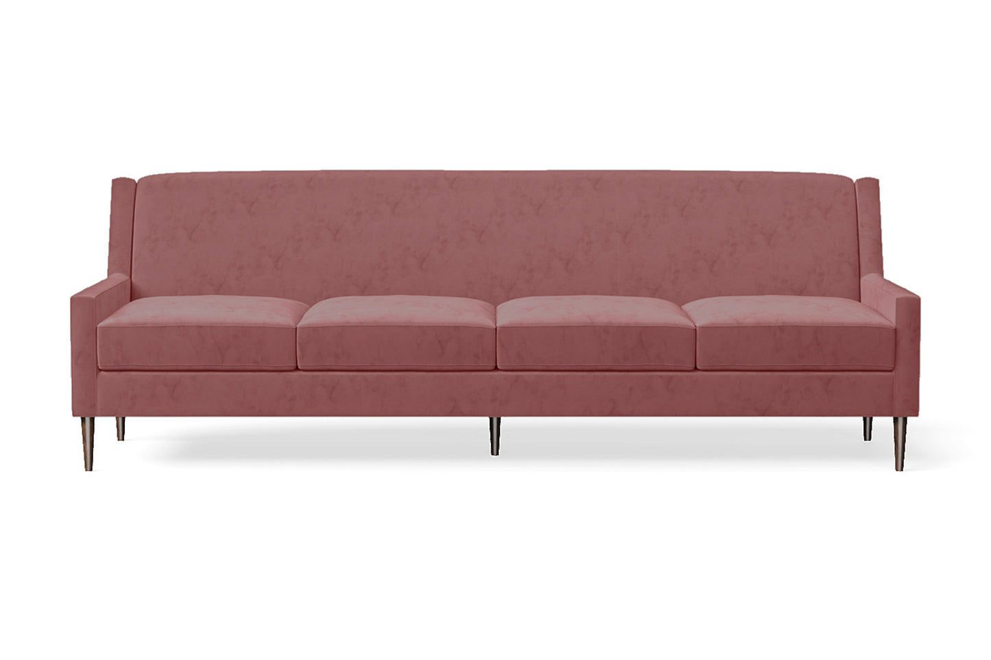 Vigevano 4 Seater Sofa Pink Velvet