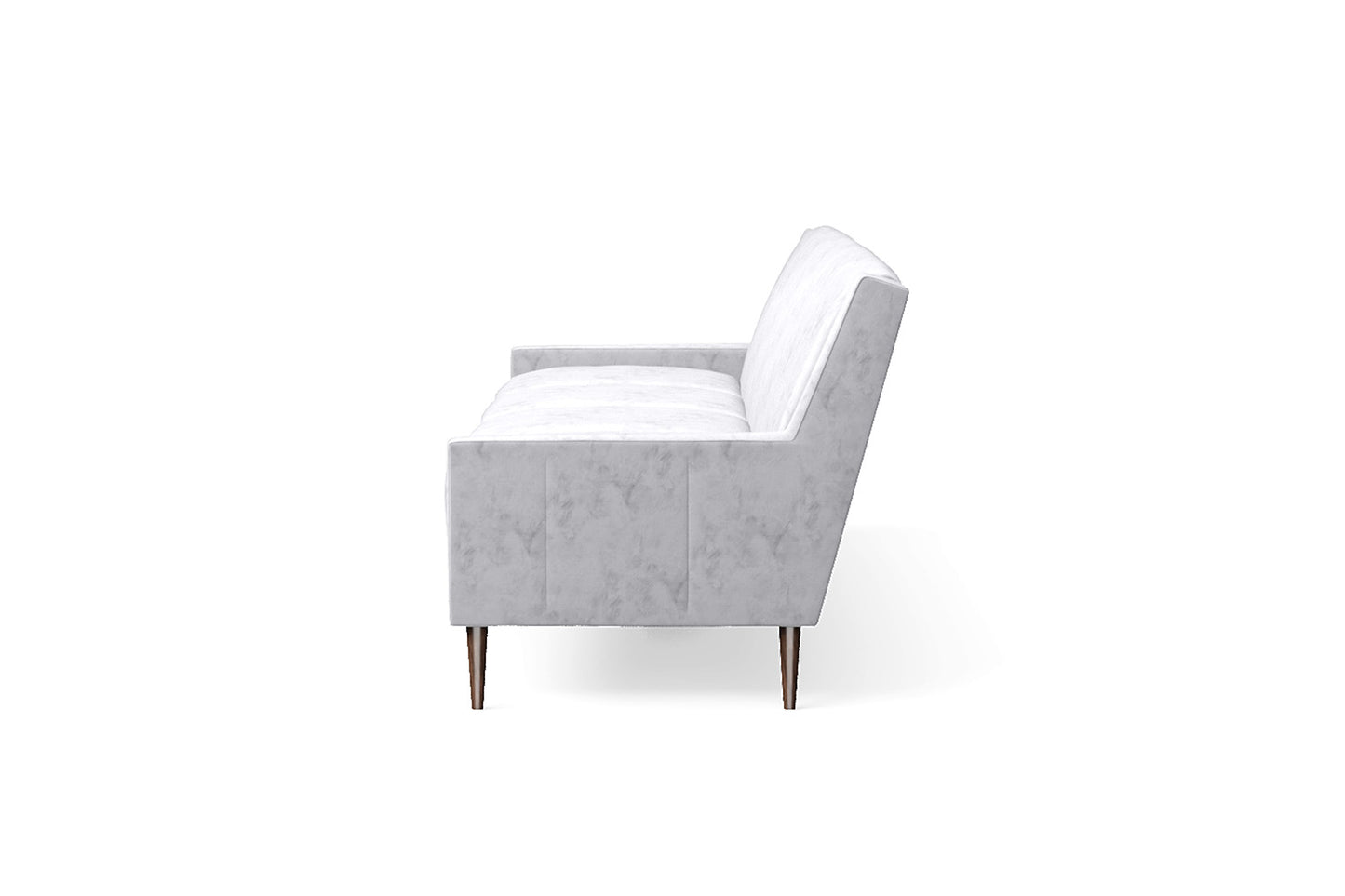 Vigevano 4 Seater Sofa Silver Velvet