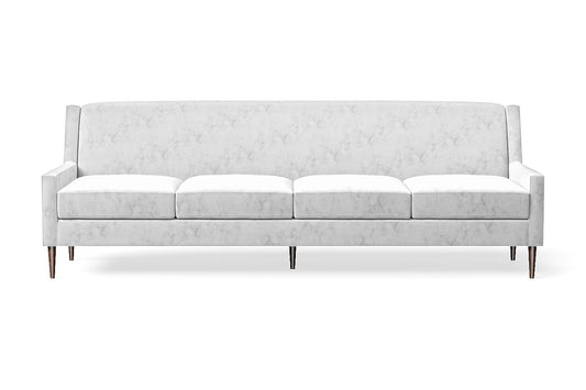 Vigevano 4 Seater Sofa White Velvet