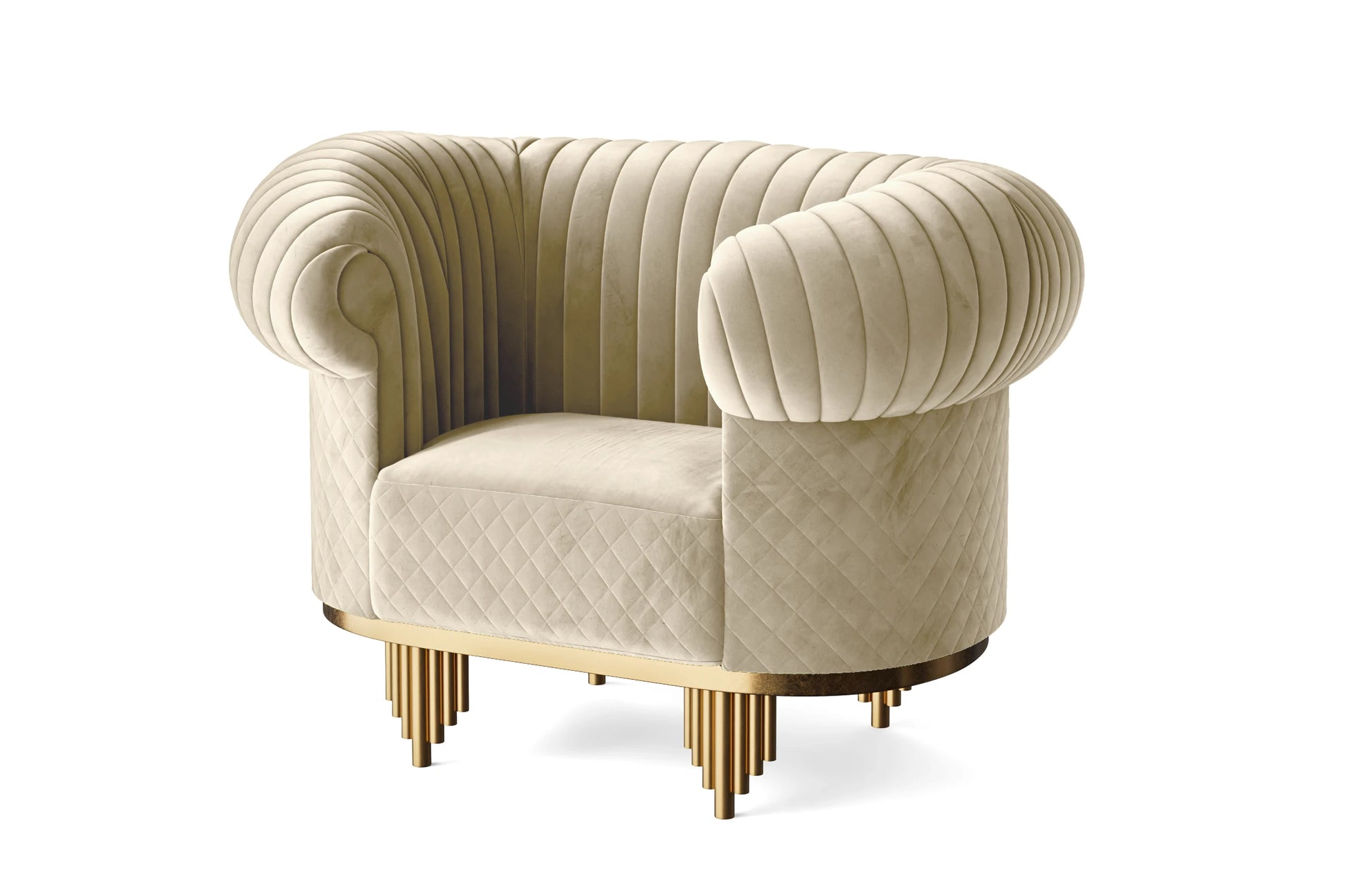 Viterbo Armchair Cream Velvet