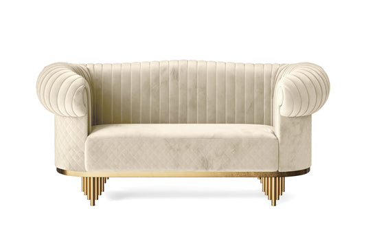 Viterbo 2 Seater Sofa Cream Velvet