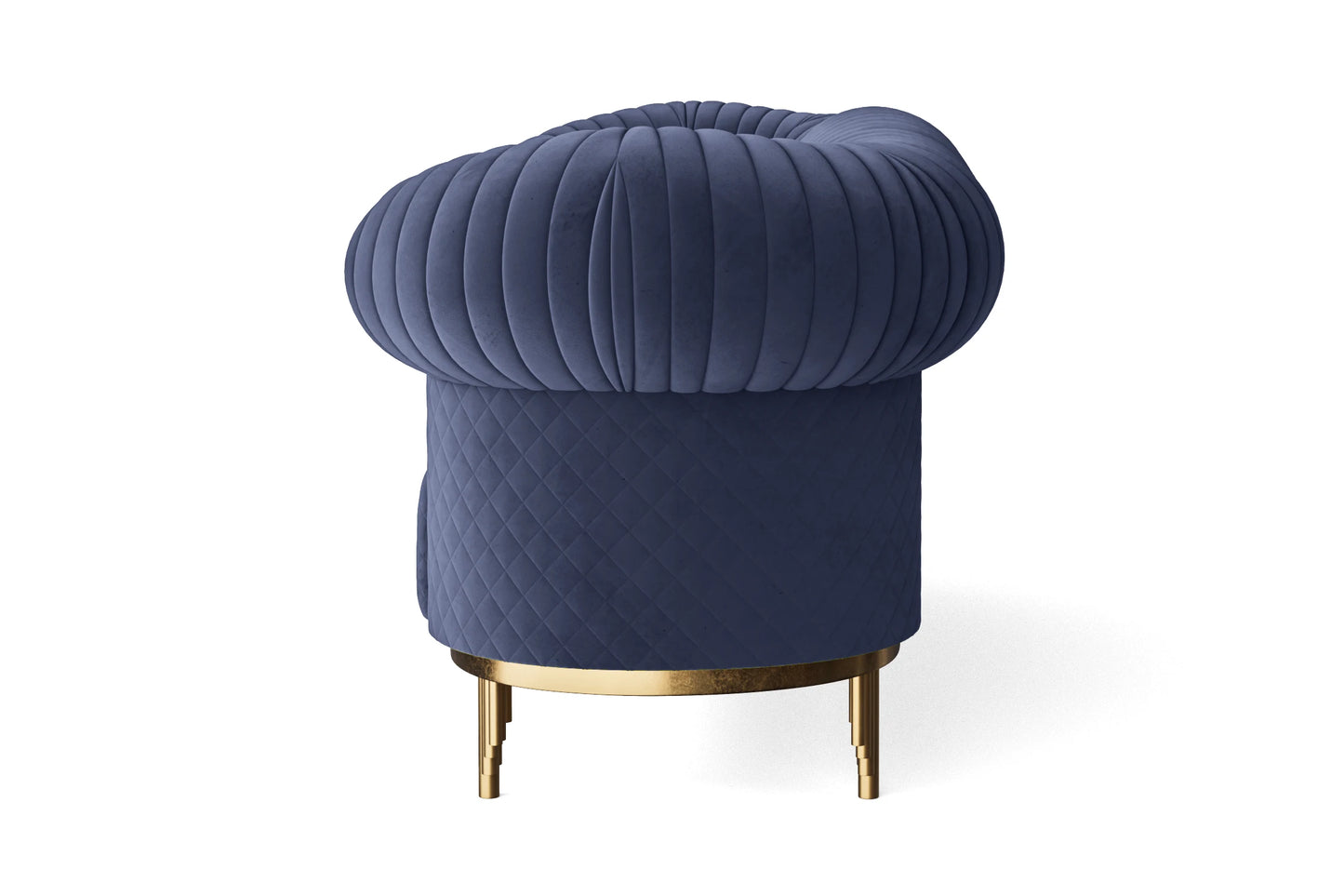 Viterbo 2 Seater Sofa Dark Blue Velvet