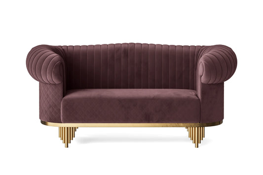 Viterbo 2 Seater Sofa Grape Velvet