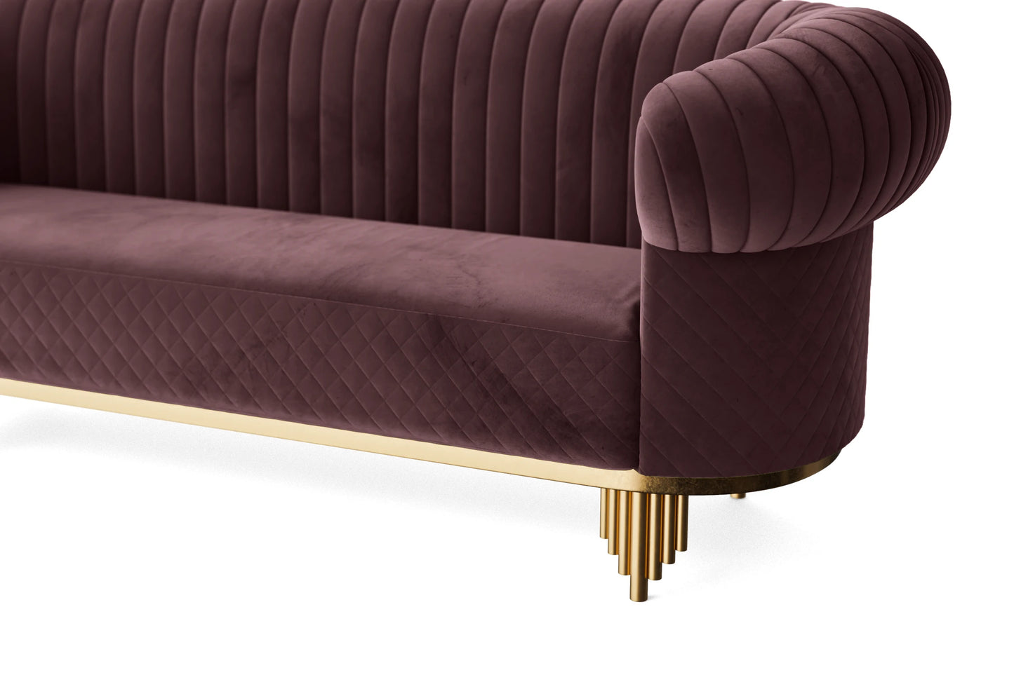 Viterbo 2 Seater Sofa Grape Velvet