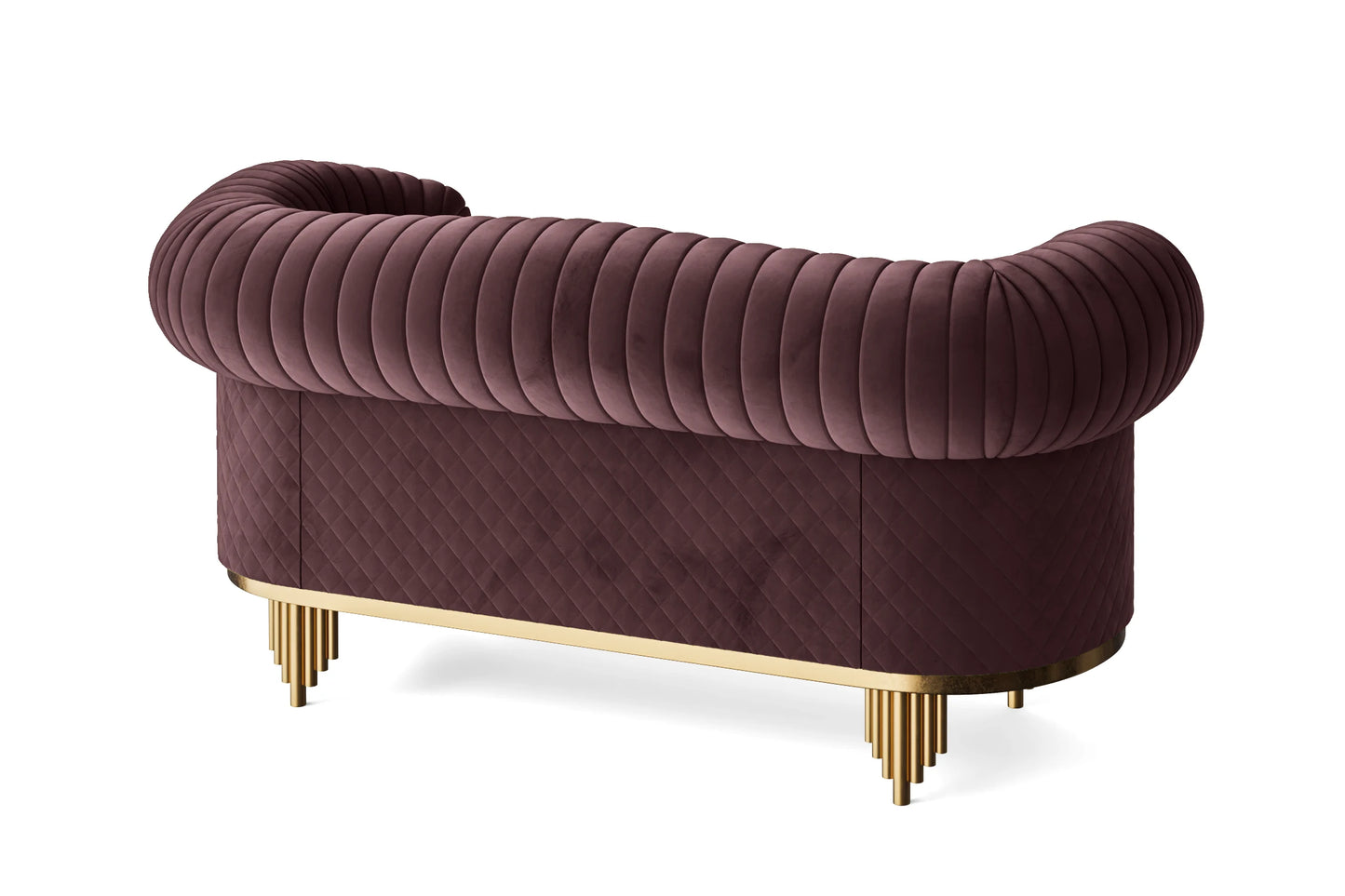 Viterbo 2 Seater Sofa Grape Velvet