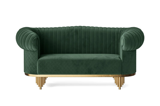 Viterbo 2 Seater Sofa Green Velvet