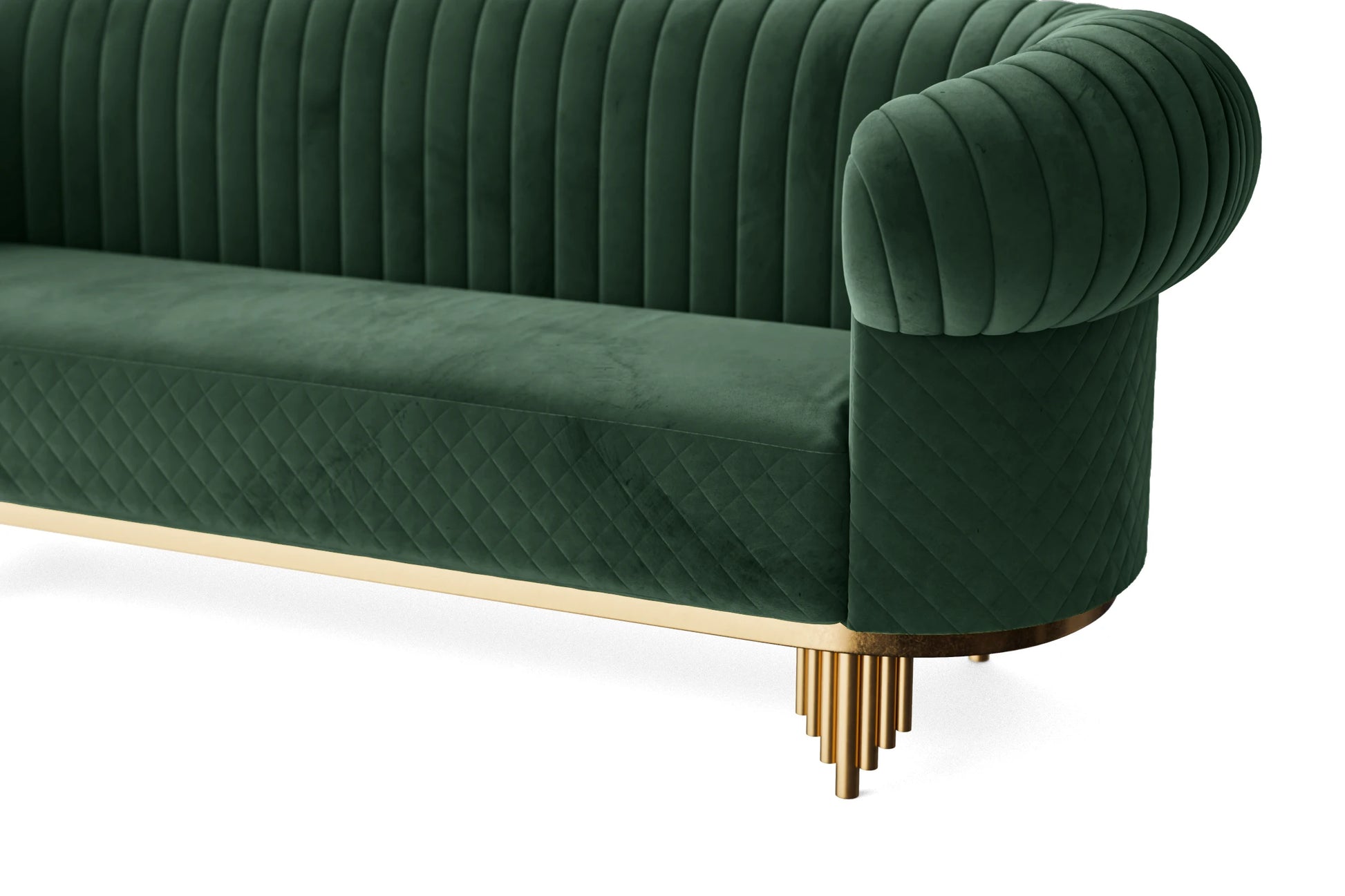 Viterbo 2 Seater Sofa Green Velvet