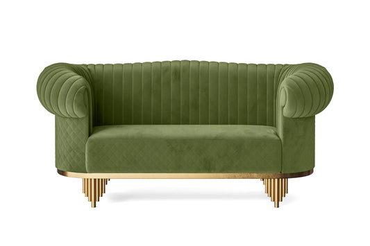 Viterbo 2 Seater Sofa Lime Velvet