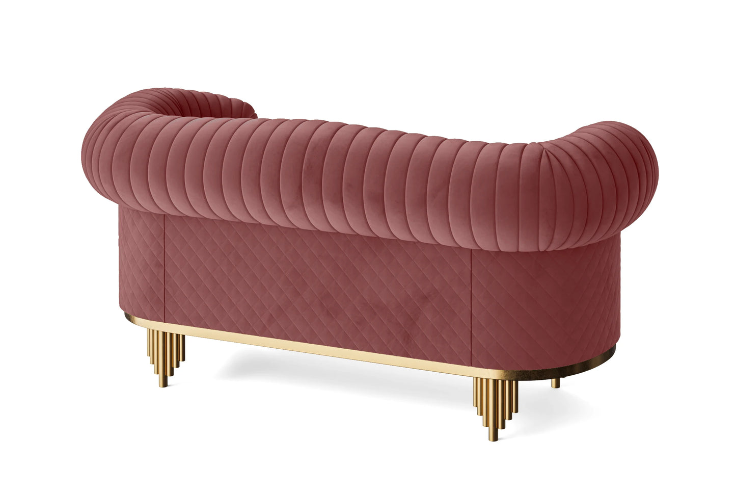 Viterbo 2 Seater Sofa Pink Velvet