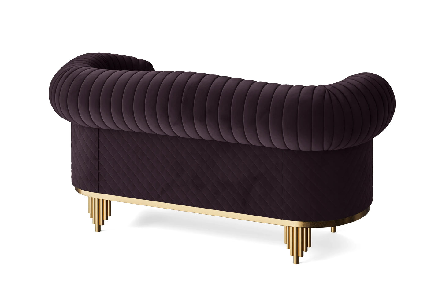 Viterbo 2 Seater Sofa Purple Velvet