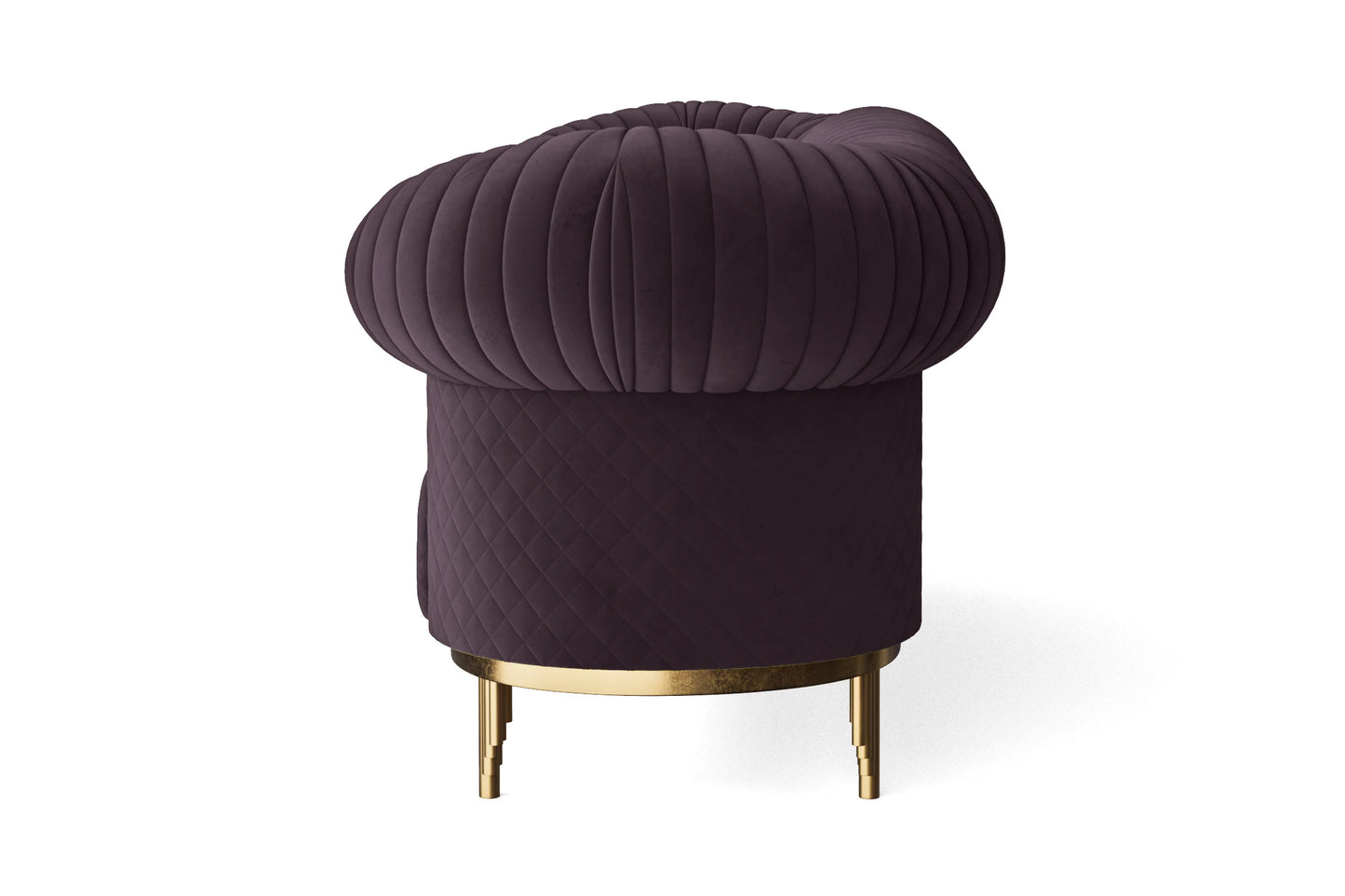 Viterbo 2 Seater Sofa Purple Velvet