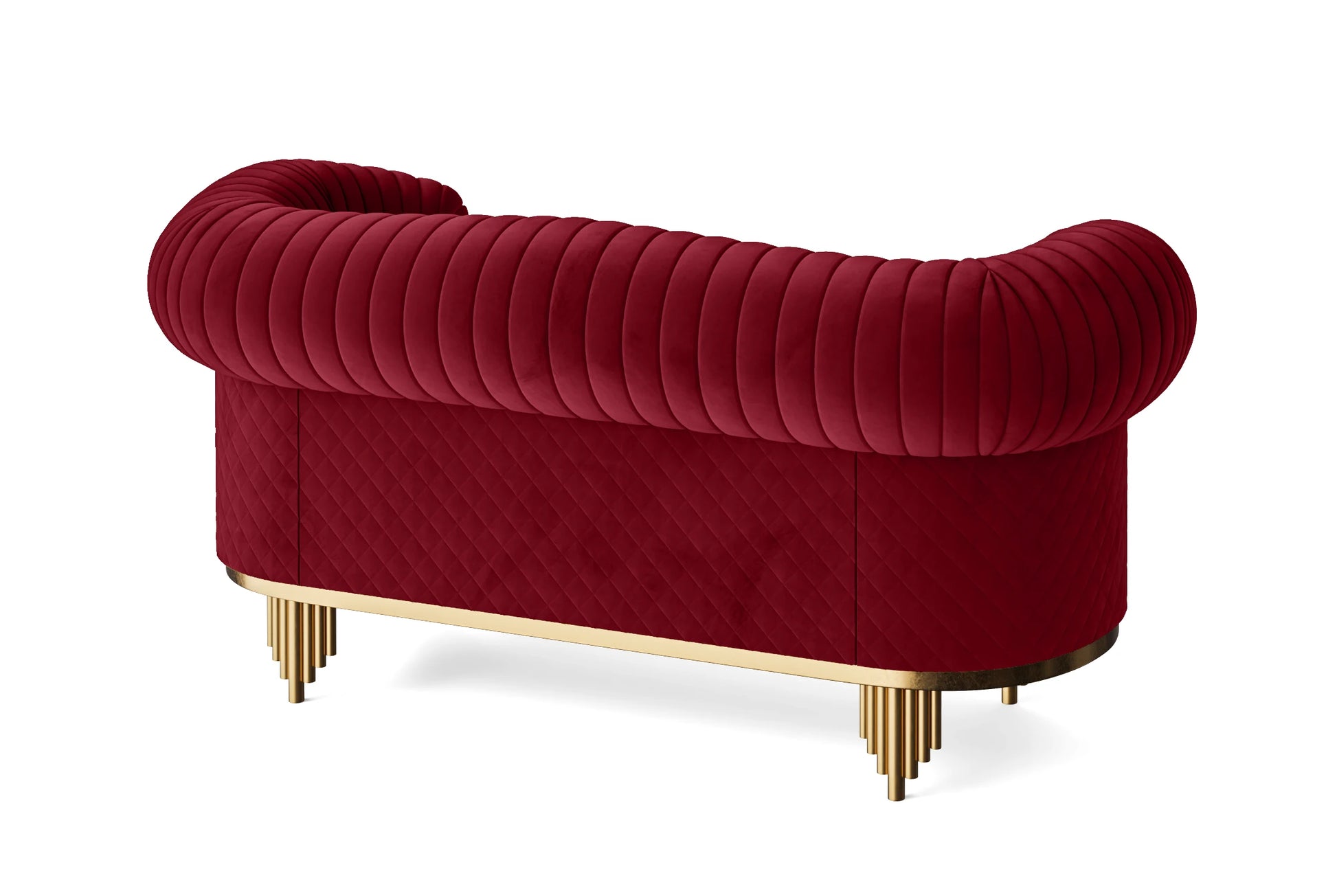 Viterbo 2 Seater Sofa Red Velvet