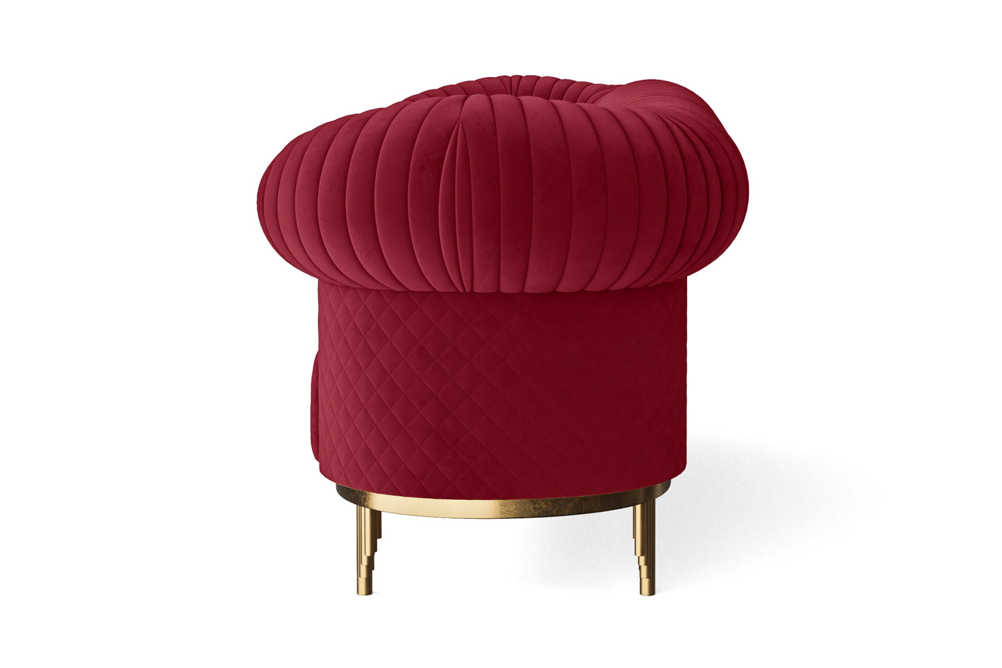 Viterbo 2 Seater Sofa Red Velvet