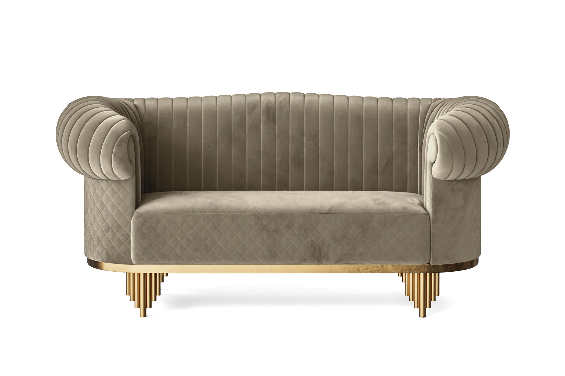 Viterbo 2 Seater Sofa Sand Velvet