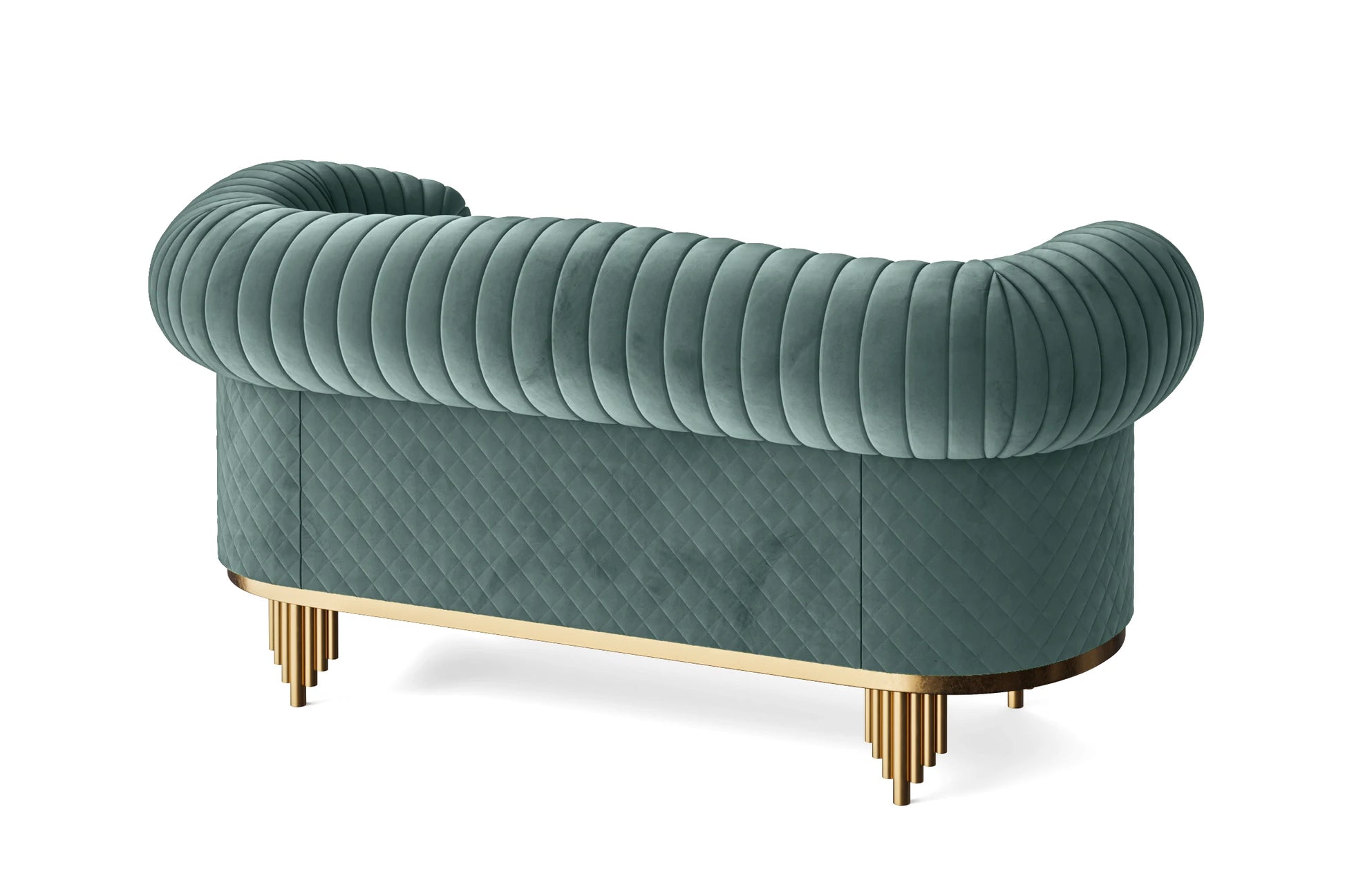 Viterbo 2 Seater Sofa Teal Velvet