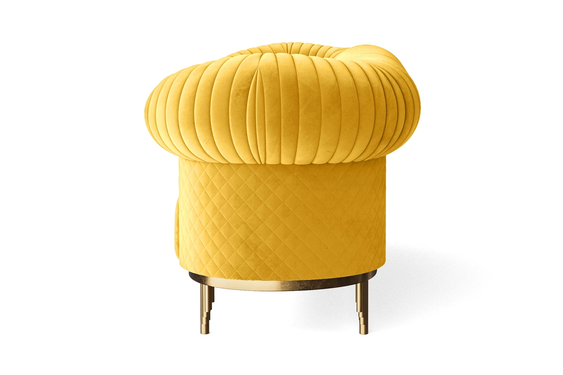 Viterbo 2 Seater Sofa Yellow Velvet