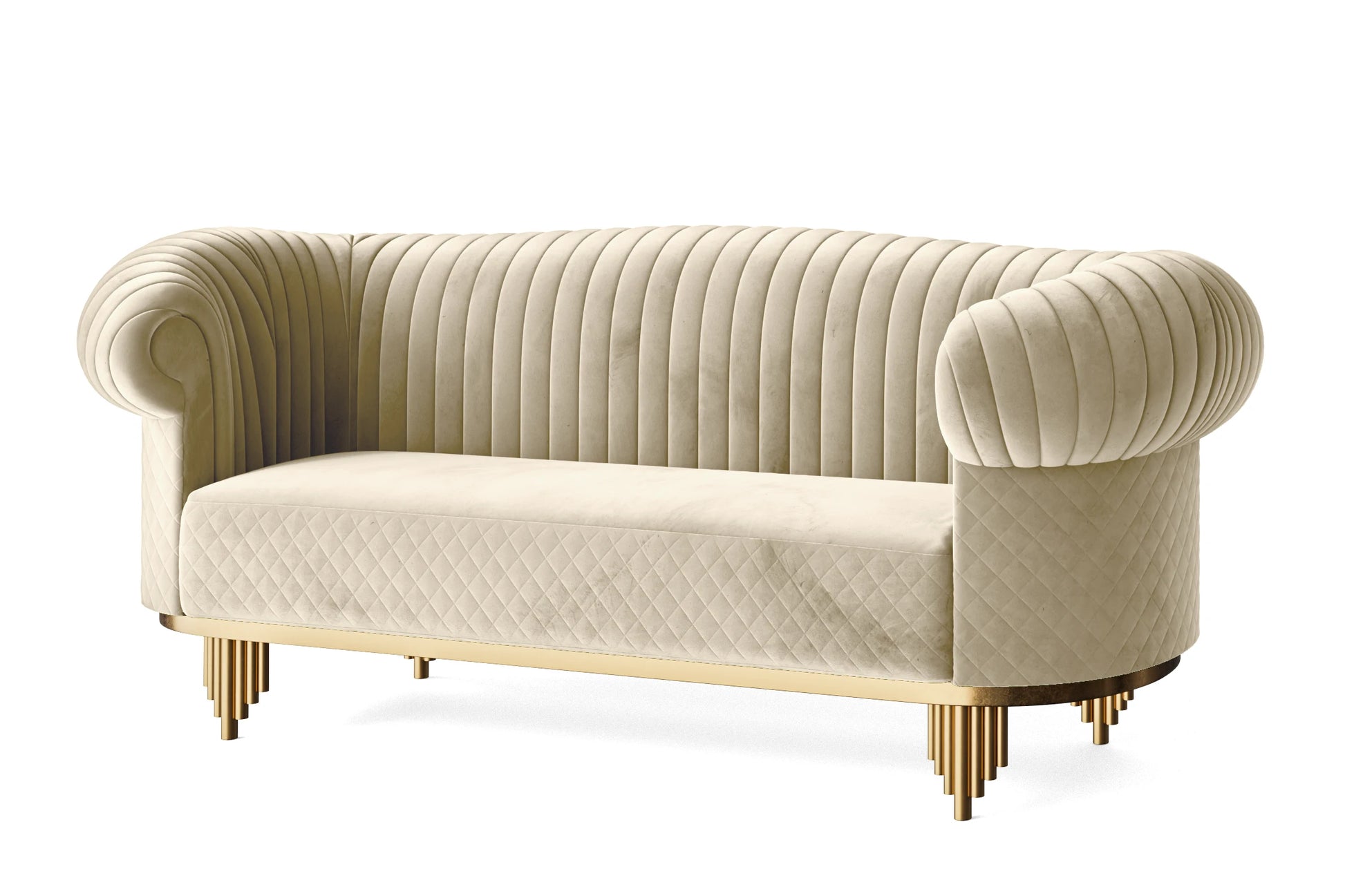 Viterbo 3 Seater Sofa Cream Velvet