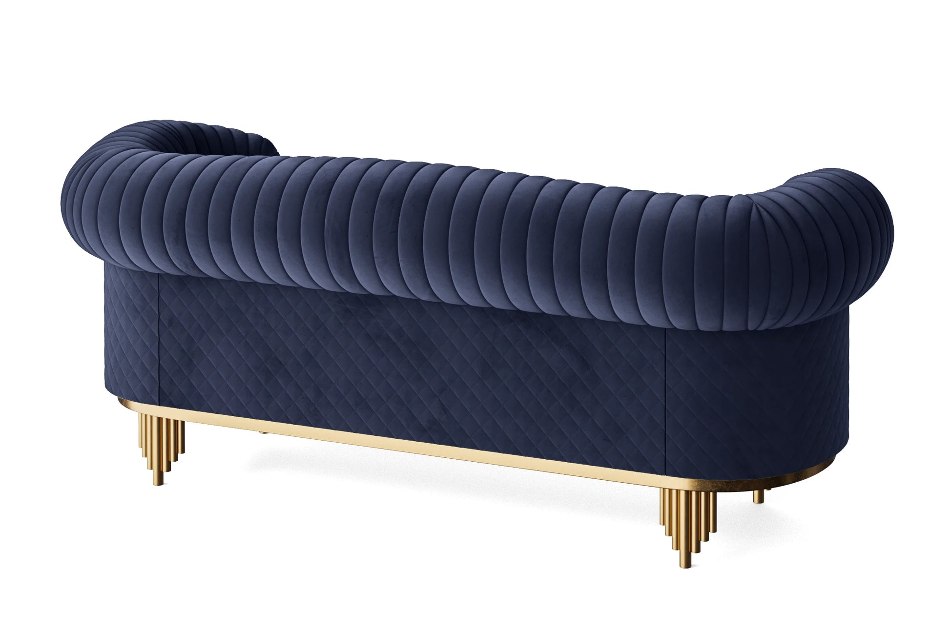 Viterbo 3 Seater Sofa Dark Blue Velvet