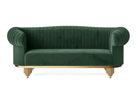 Viterbo 3 Seater Sofa Green Velvet