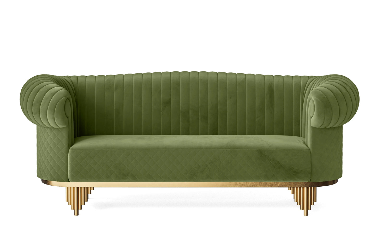 Viterbo 3 Seater Sofa Lime Velvet