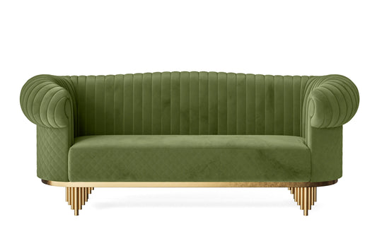 Viterbo 3 Seater Sofa Lime Velvet