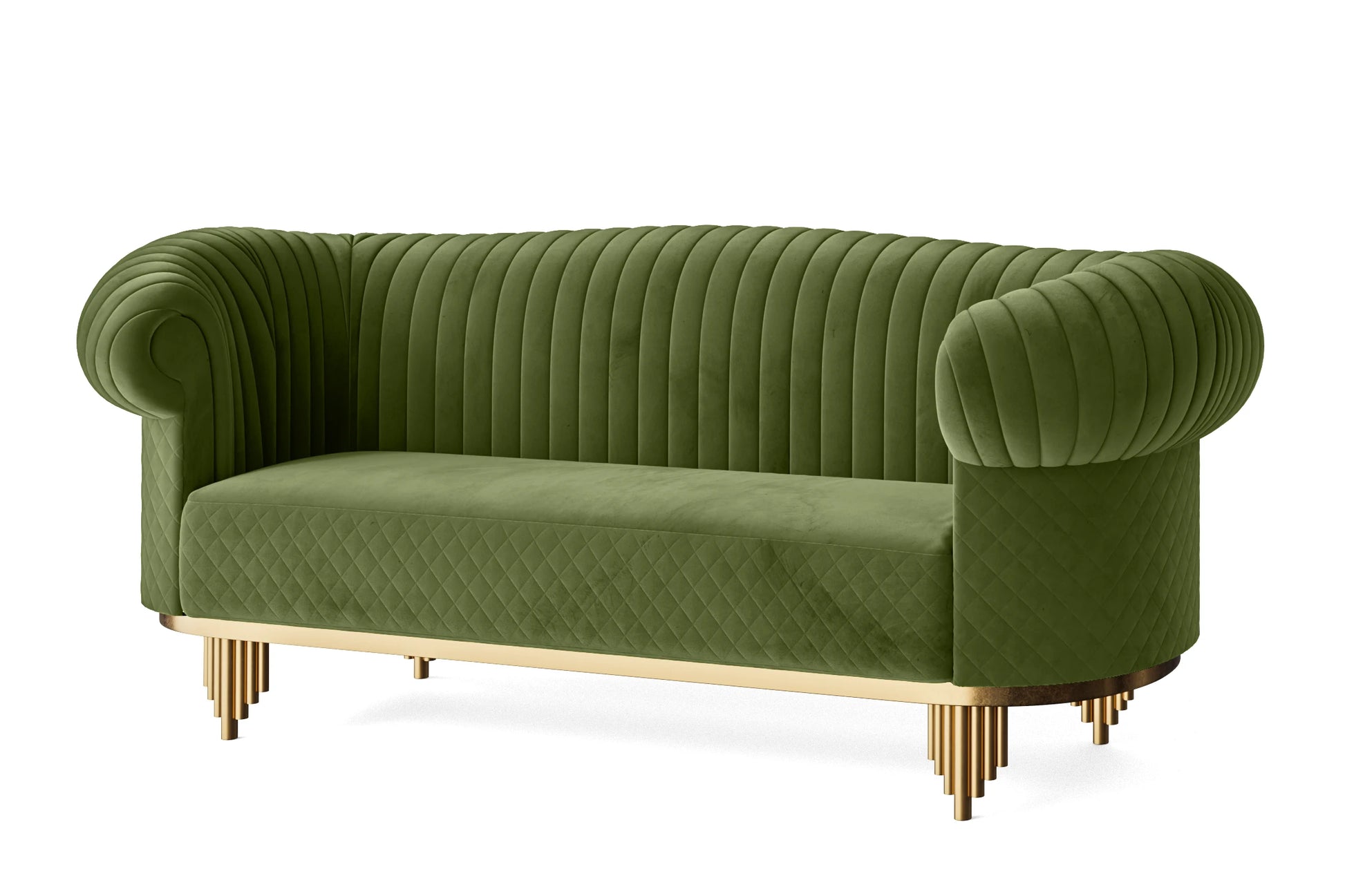 Viterbo 3 Seater Sofa Lime Velvet