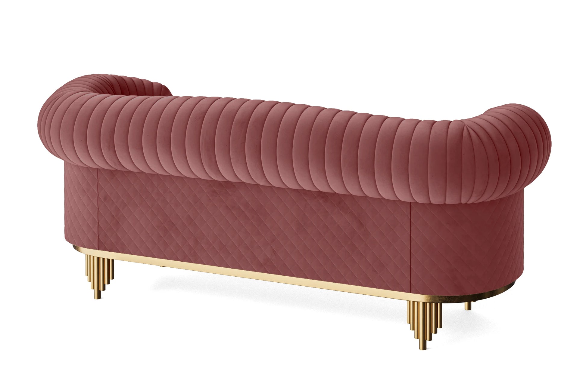 Viterbo 3 Seater Sofa Pink Velvet