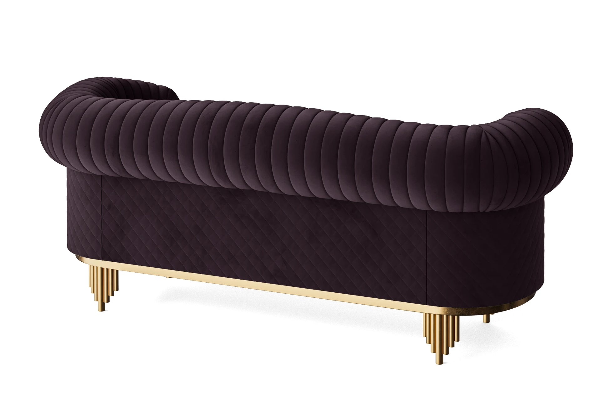 Viterbo 3 Seater Sofa Purple Velvet