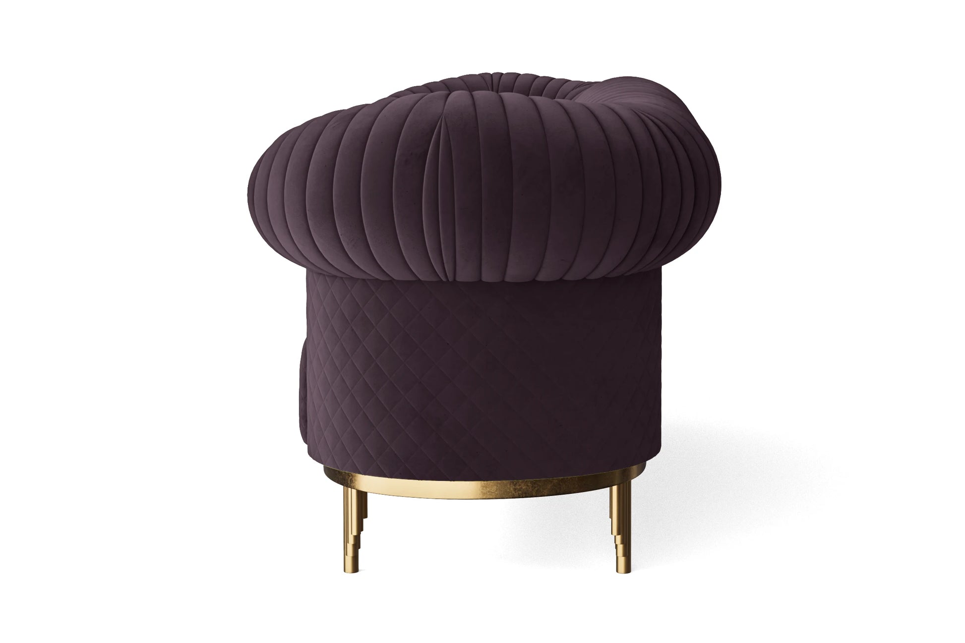 Viterbo 3 Seater Sofa Purple Velvet