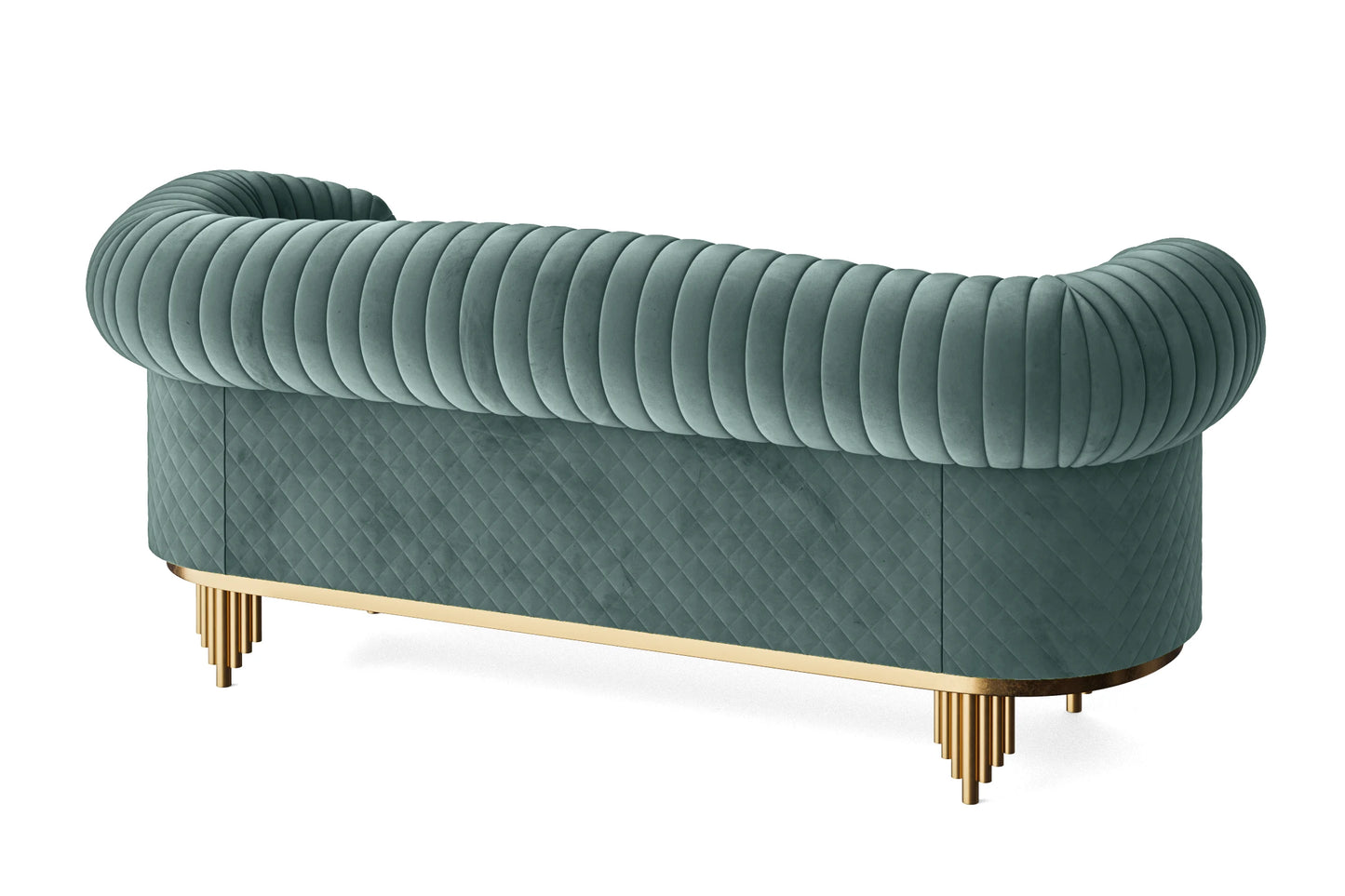 Viterbo 3 Seater Sofa Teal Velvet