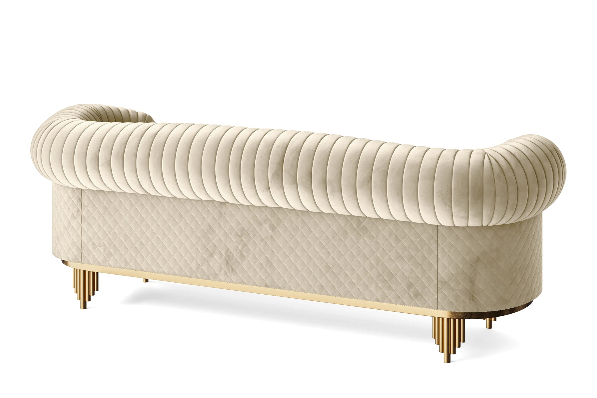 Viterbo 4 Seater Sofa Cream Velvet