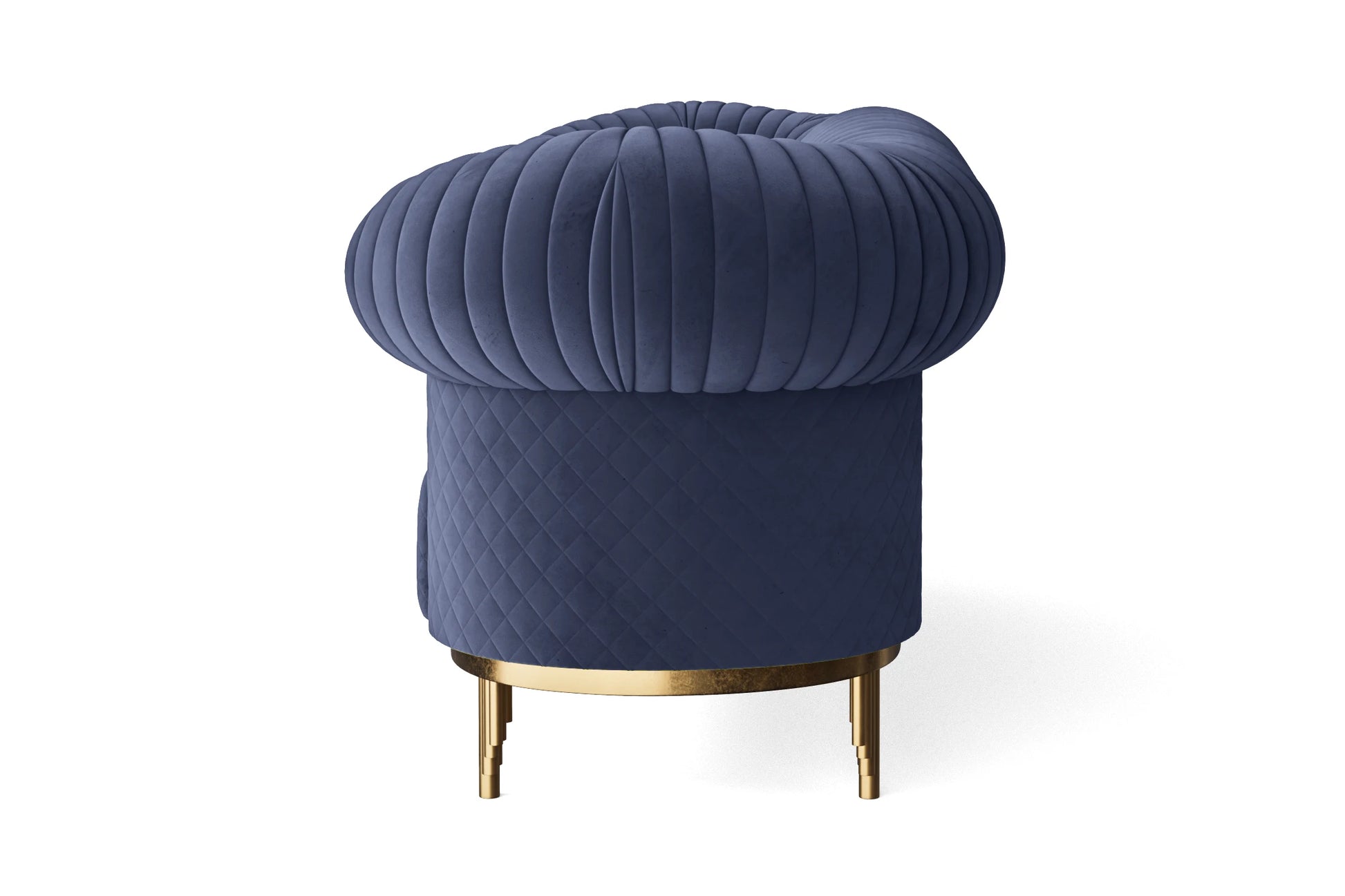 Viterbo 4 Seater Sofa Dark Blue Velvet