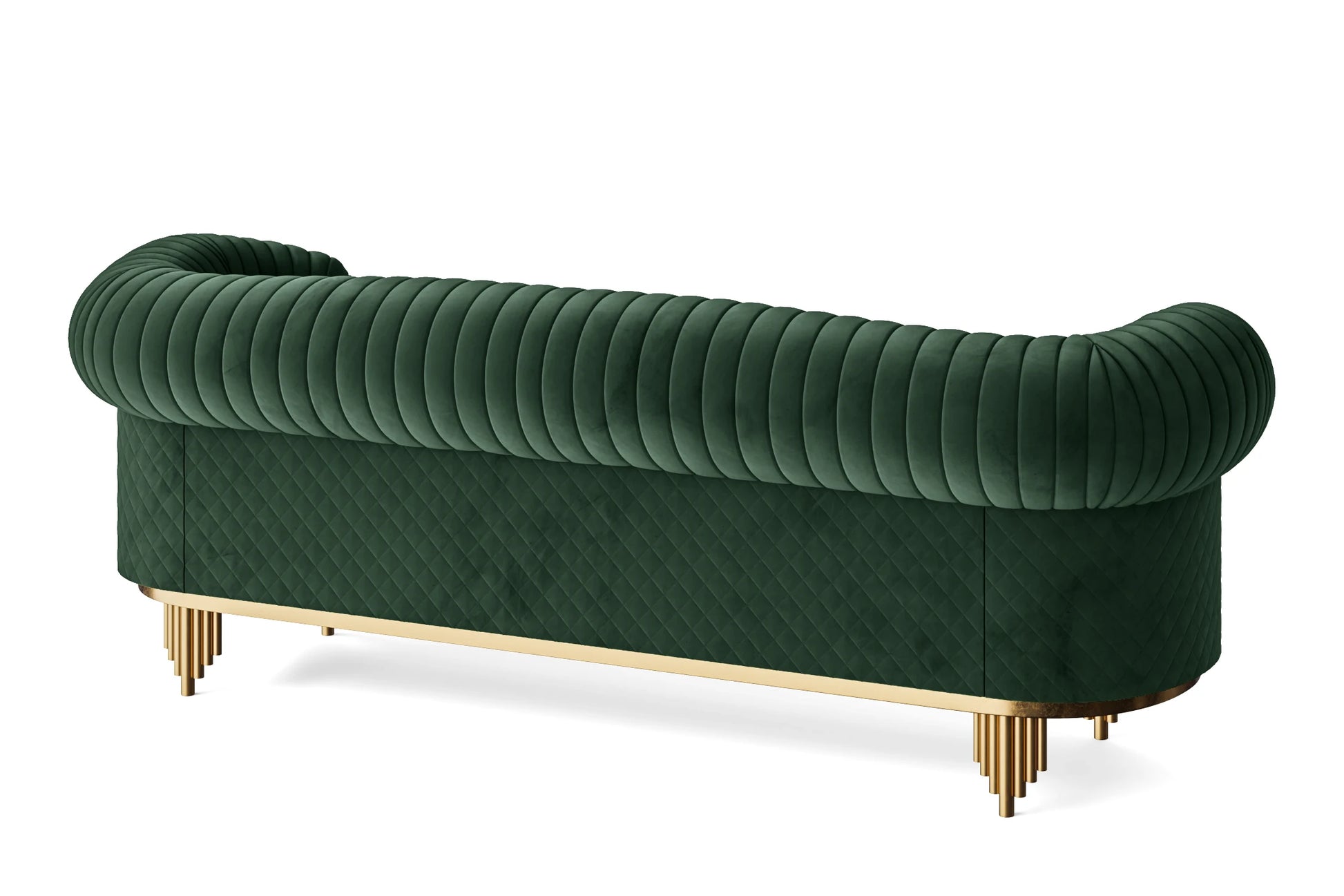 Viterbo 4 Seater Sofa Green Velvet