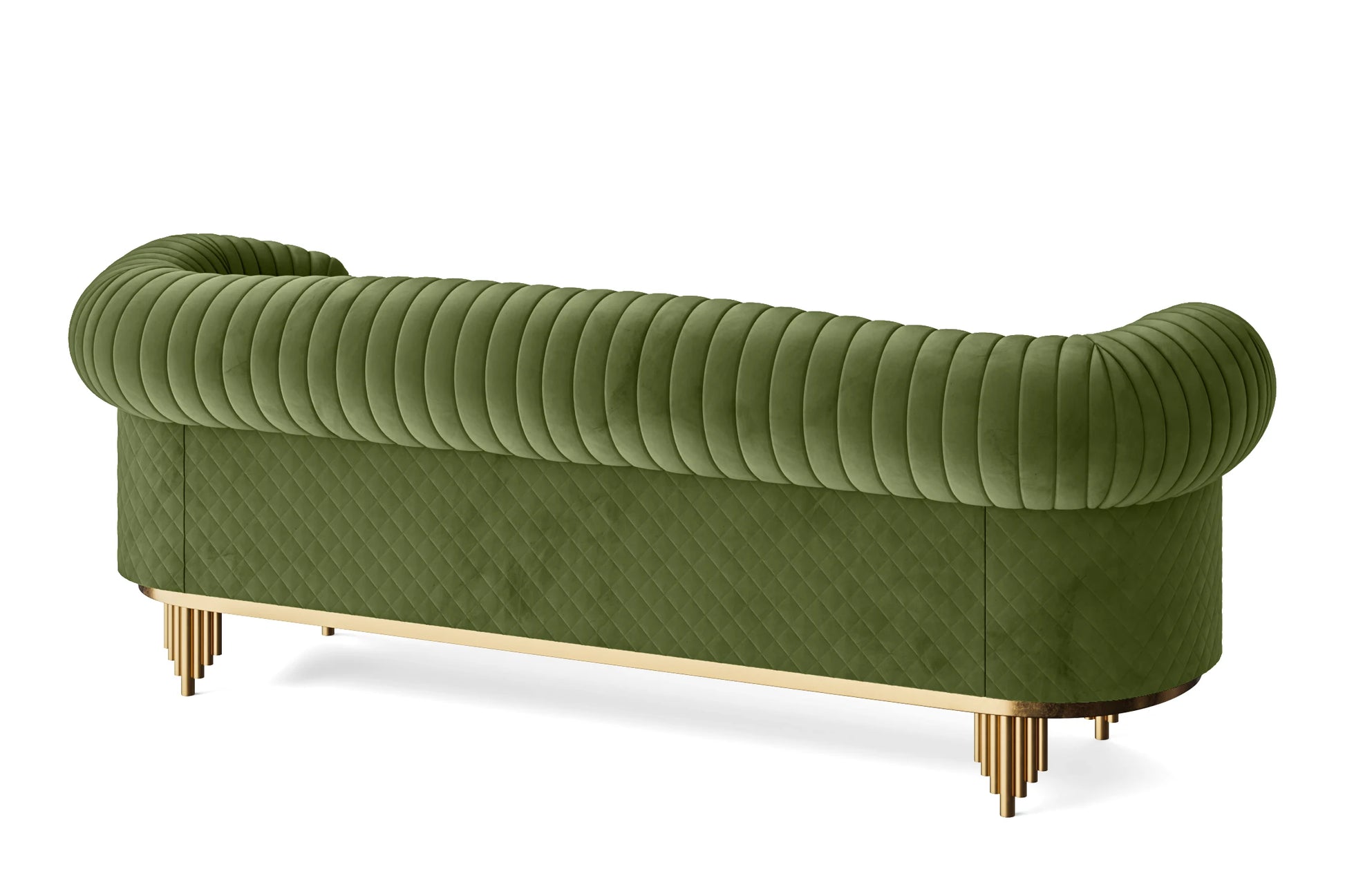 Viterbo 4 Seater Sofa Lime Velvet