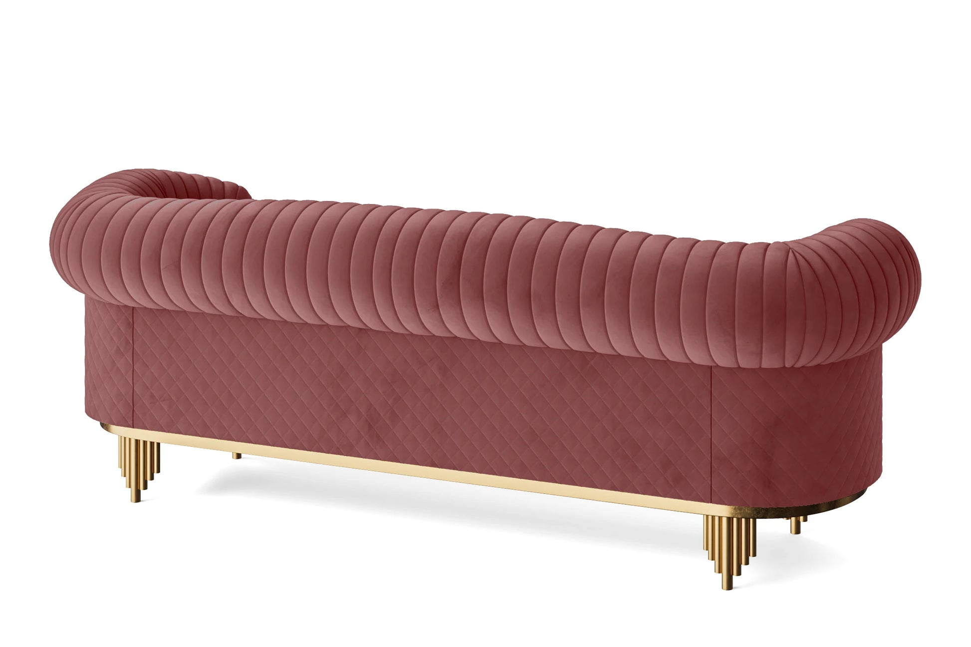 Viterbo 4 Seater Sofa Pink Velvet