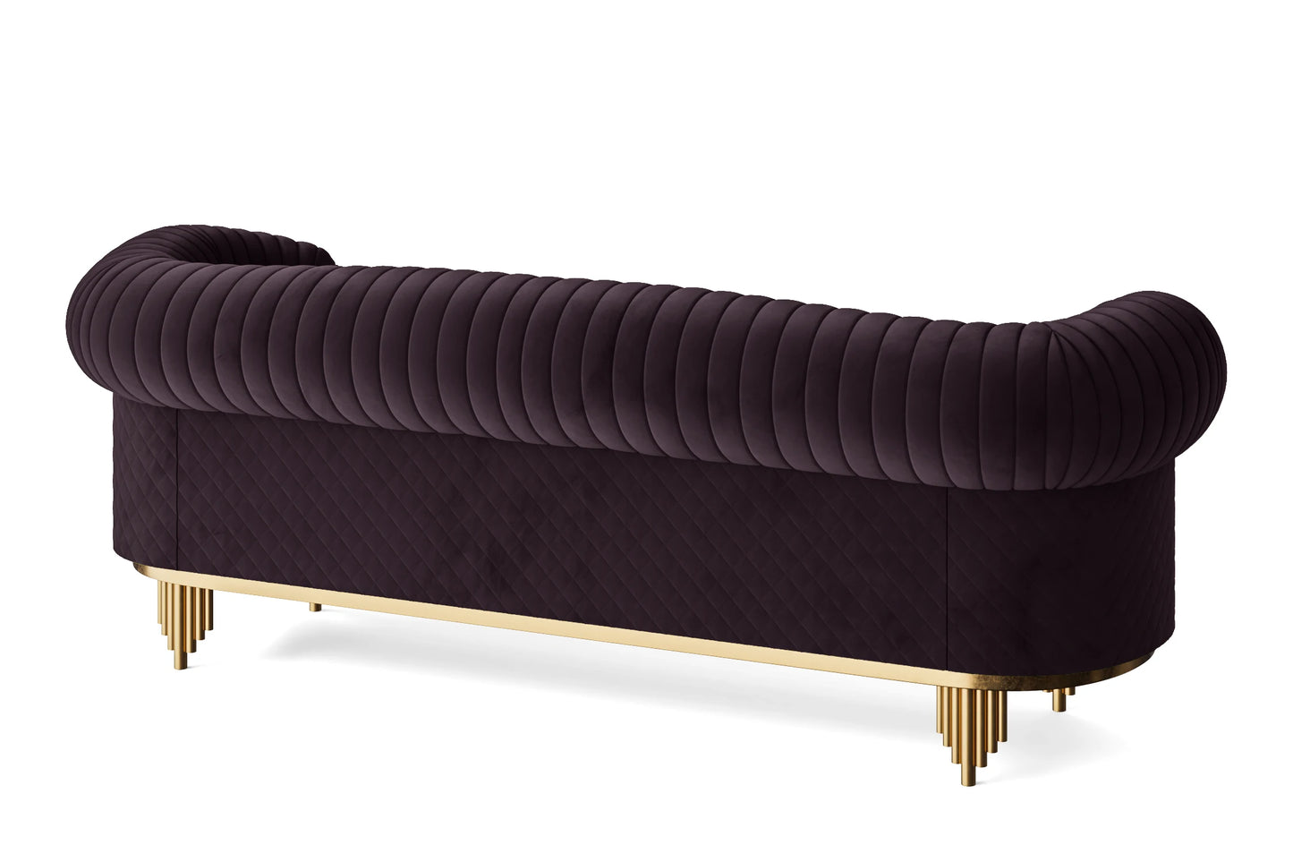 Viterbo 4 Seater Sofa Purple Velvet