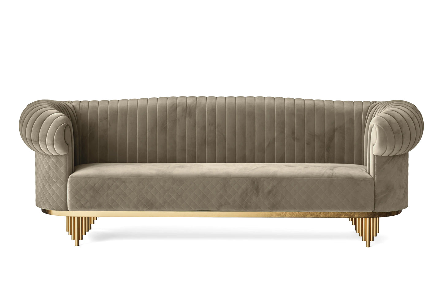 Viterbo 4 Seater Sofa Sand Velvet