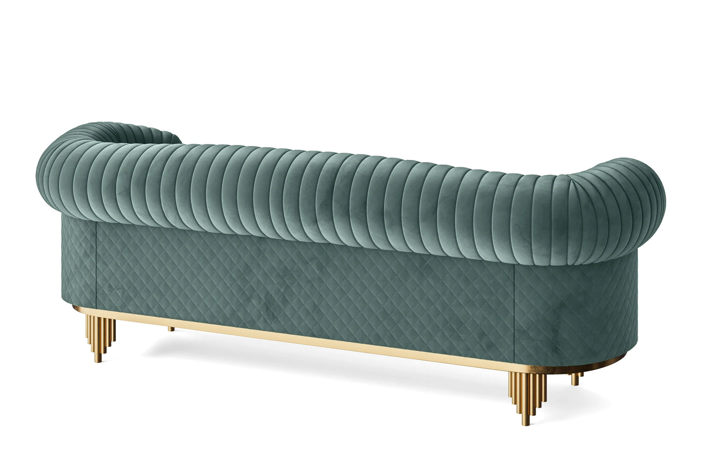 Viterbo 4 Seater Sofa Teal Velvet