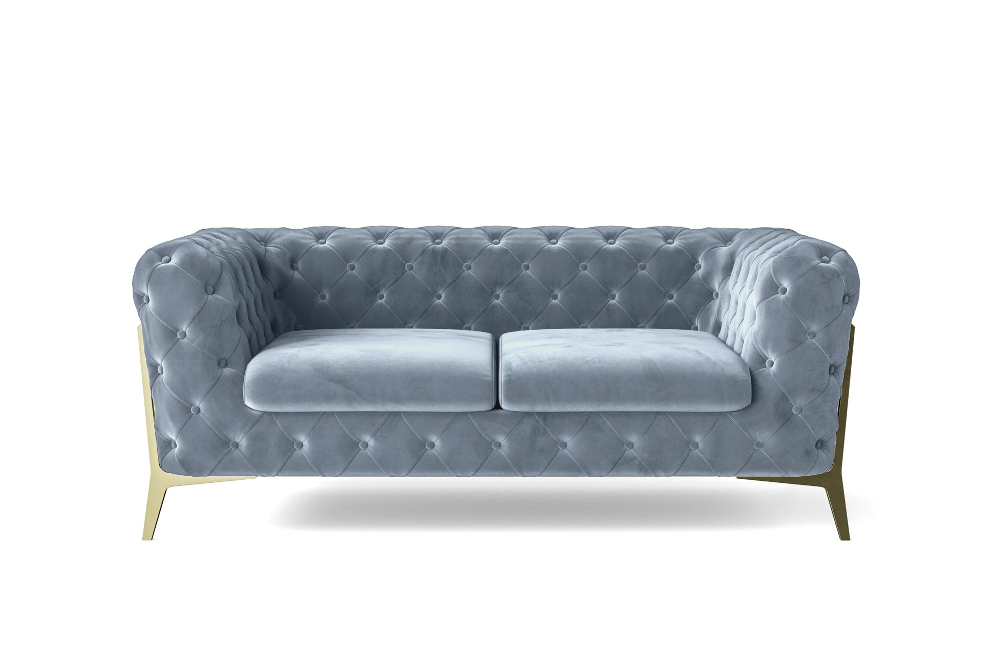 Vito 2 Seater Sofa Baby Blue Velvet