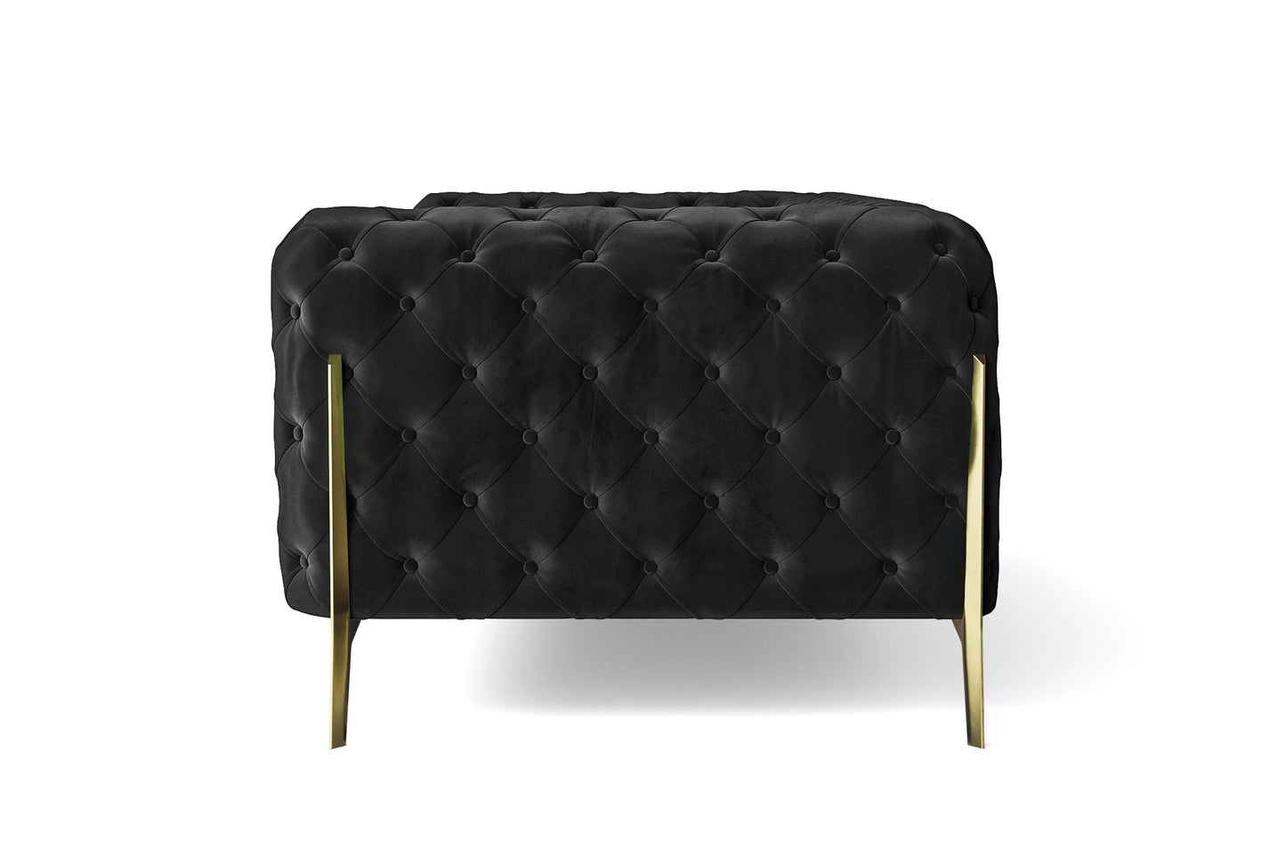 Vito 2 Seater Sofa Black Velvet