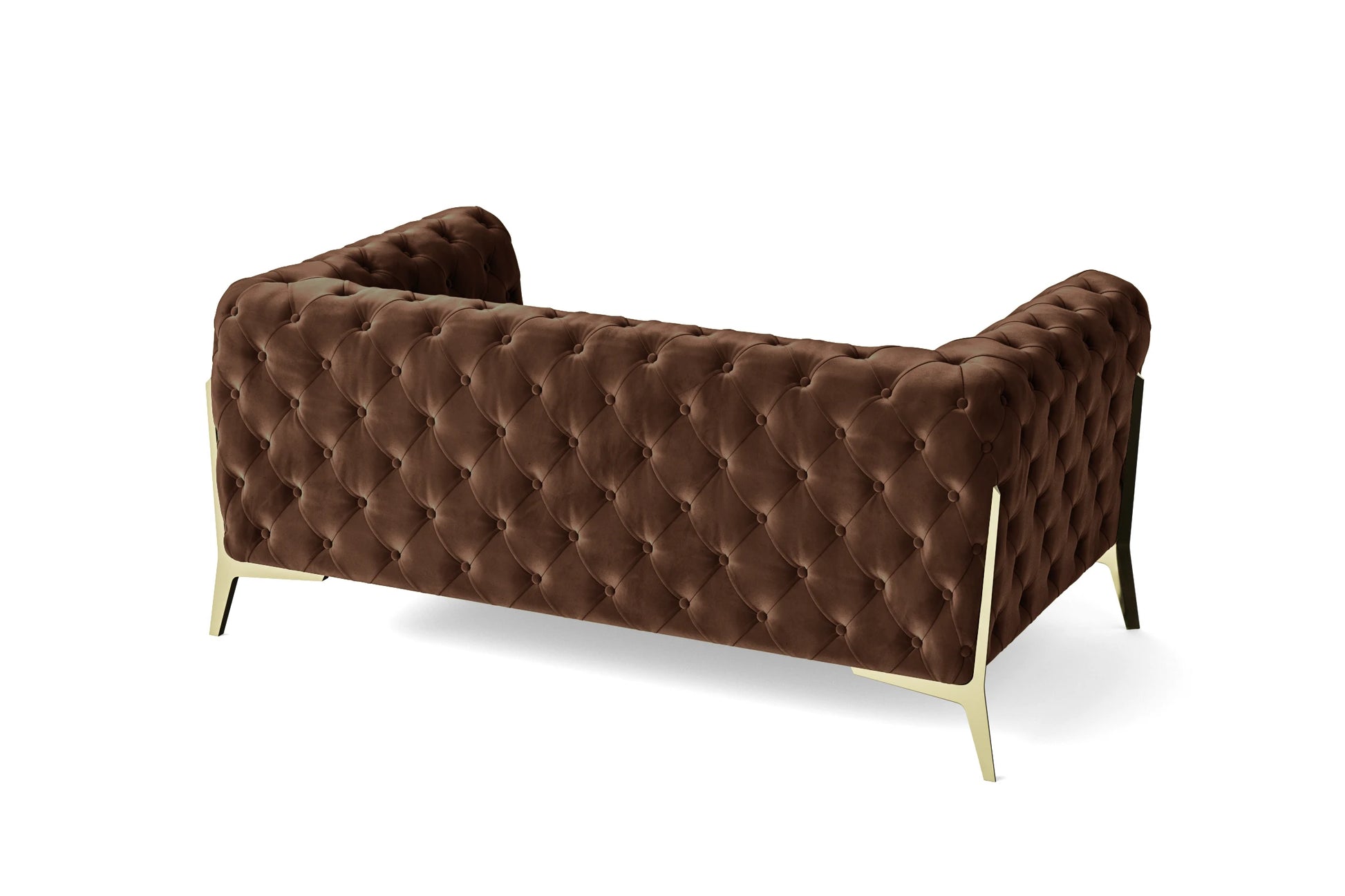 Vito 2 Seater Sofa Coffee Brown Velvet